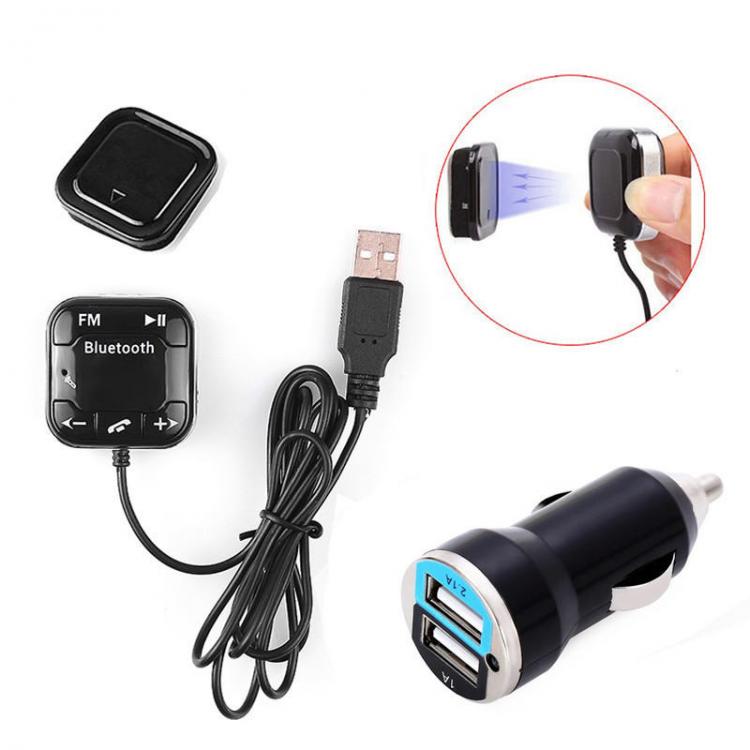 10Car - אביזרים, ציוד וכל מה שצריך לרכב מטענים BT-760 Wireless bluetooth FM Transmitter 3.1A Dual USB Car Charger Car Kit MP3 Audio Player