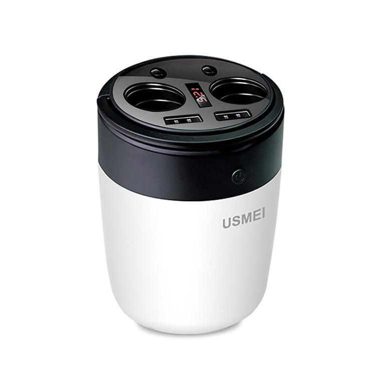 10Car - אביזרים, ציוד וכל מה שצריך לרכב מטענים USMEI B1 Car Cup Holder USB Charger Built-in 5400mAh Li-polymer Battery