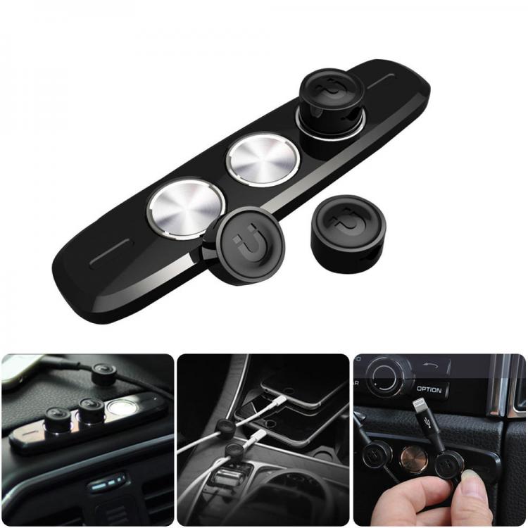 10Car - אביזרים, ציוד וכל מה שצריך לרכב מטענים Car Magnetic USB Wire Fixed Cable Clip Charging Line Holder Storage Management for iPhone XS