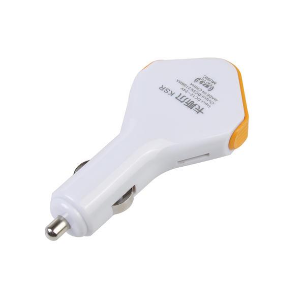 10Car - אביזרים, ציוד וכל מה שצריך לרכב מטענים 2A Car Charger MP3 Double USB Universal Charger For Mobile Phone PPC