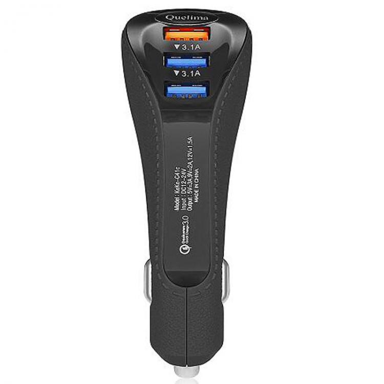10Car - אביזרים, ציוד וכל מה שצריך לרכב מטענים Quelima QC3.0 USB Chicken Leg Second Generation Fast Car Charger