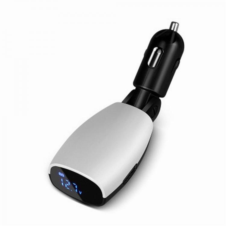 10Car - אביזרים, ציוד וכל מה שצריך לרכב מטענים Bakeey 16W 3.1A Dual USB LED Display Rotatable Fast Charging Car Charger For iPone X 11 Max Pro Xiaomi MI8 MI9 Pocophone f1 Note10