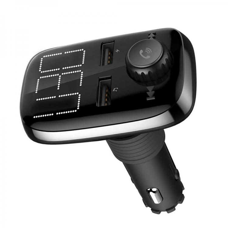 10Car - אביזרים, ציוד וכל מה שצריך לרכב מטענים Bakeey 3.4A Dual USB LED Display Wireless Handsfree Car Kit MP3 Player FM Transmitter Fast Charging USB Car Charger For iPhone 11 